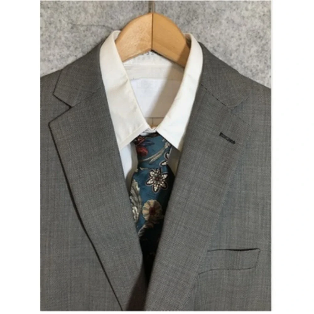 Calvin Klein Blazer Mens 42R Gray Wool Sport Coat Jacket Career Classic